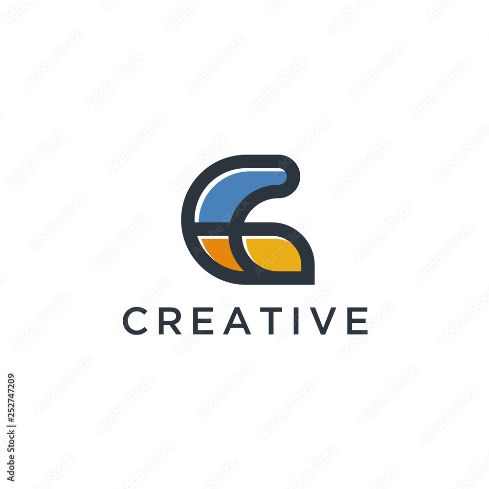 Letter C vector line logo design. Creative minimalism logotype icon symbol. Letter C vector line logo design. Creative minimalism logotype icon symbol.