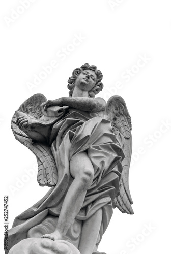 European church winged angel sculpture