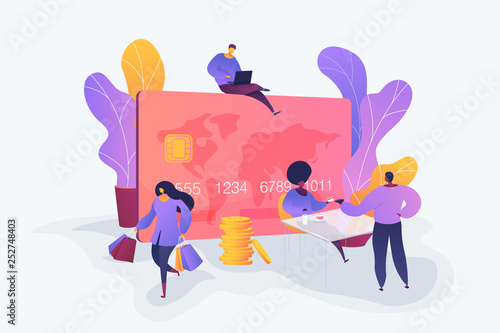 Credit card vector creative concept illustration.