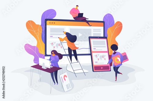 Web design development concept vector illustration