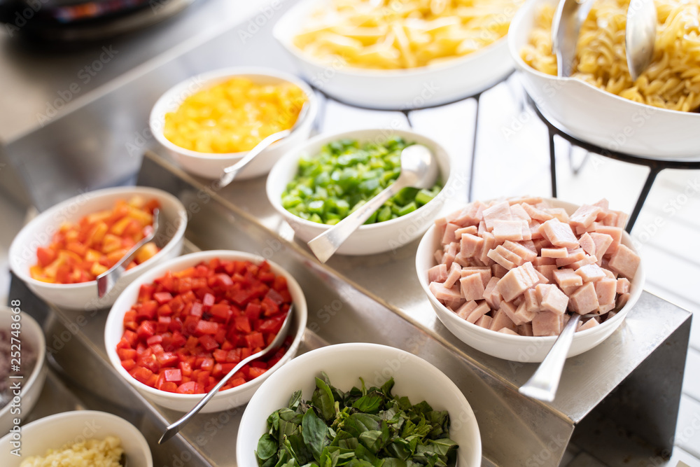 pasta and ingredient for italian food