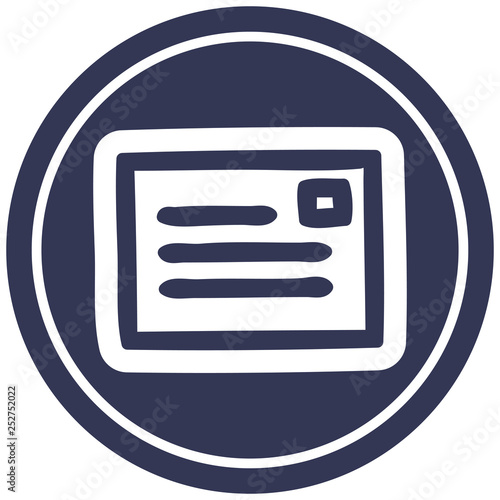 envelope letter circular icon