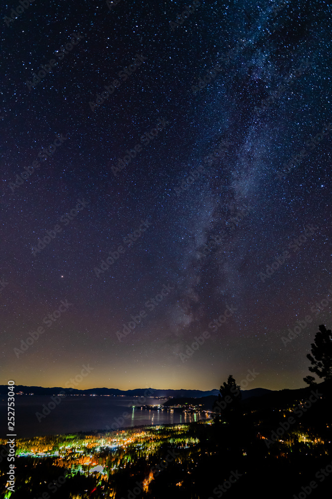 Milky Way over North Lake Tahoe - Portrait
