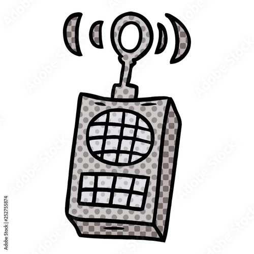 cartoon doodle of a walkie talkie