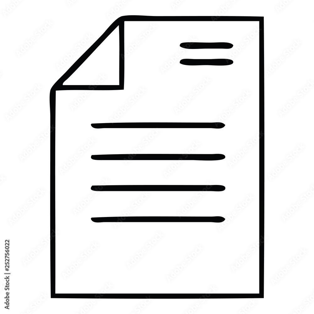 line drawing cartoon sheet of paper line drawing cartoon sheet of paper