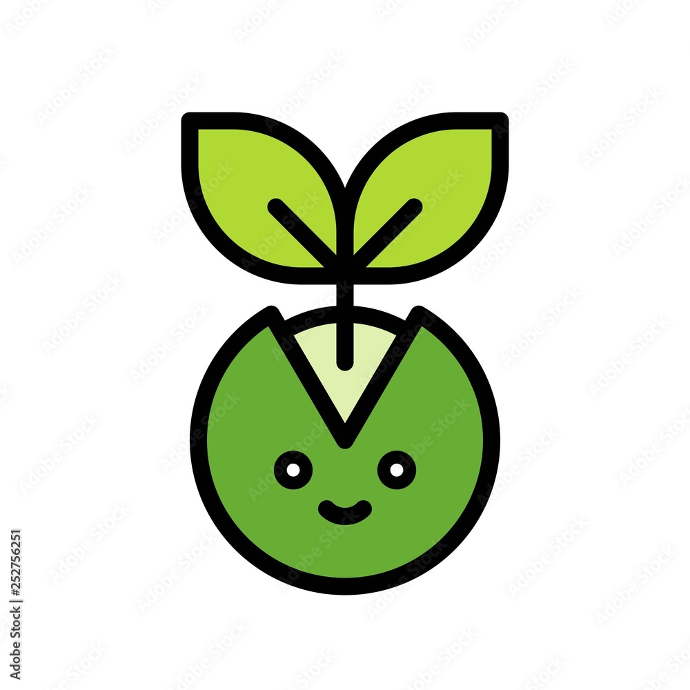 Sapling vector, Spring season filled icon editable stroke Sapling vector, Spring season filled icon editable stroke
