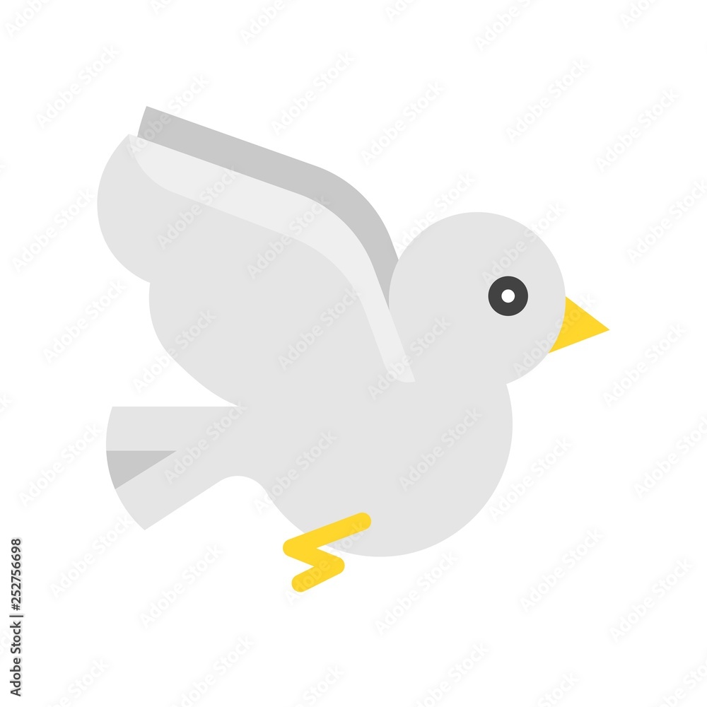 Dove vector, Isolated Spring season flat icon Dove vector, Isolated Spring season flat icon