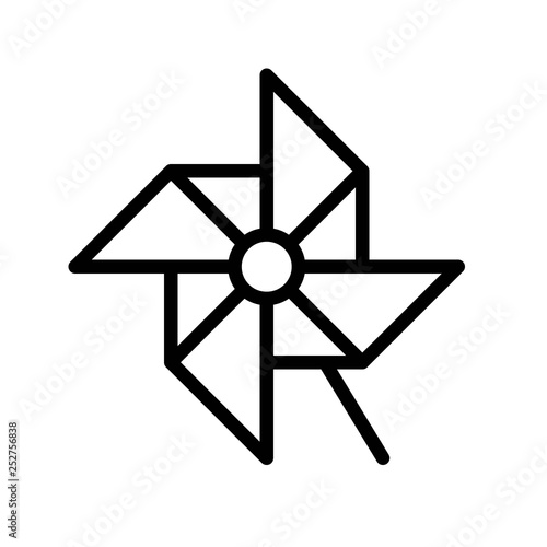 Windmill toy vector  Isolated Spring season line icon