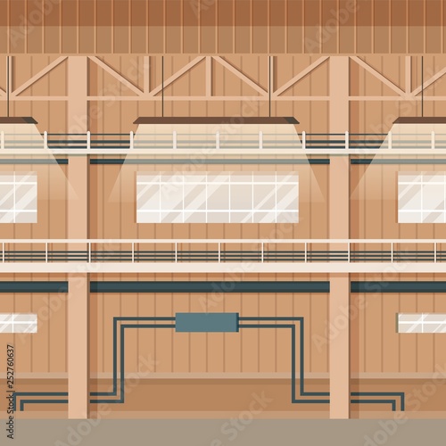 Industrial Factory Empty Warehouse Space Interior