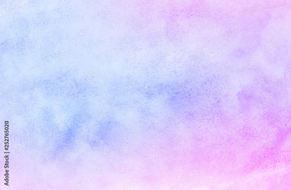 Smooth vibrant light pink, purple shades and blue watercolor paper textured illustration for grunge design, vintage card, templates. Pastel colors wet effect hand drawn canvas aquarelle background Smooth vibrant light pink, purple shades and blue watercolor paper textured illustration for grunge design, vintage card, templates. Pastel colors wet effect hand drawn canvas aquarelle background