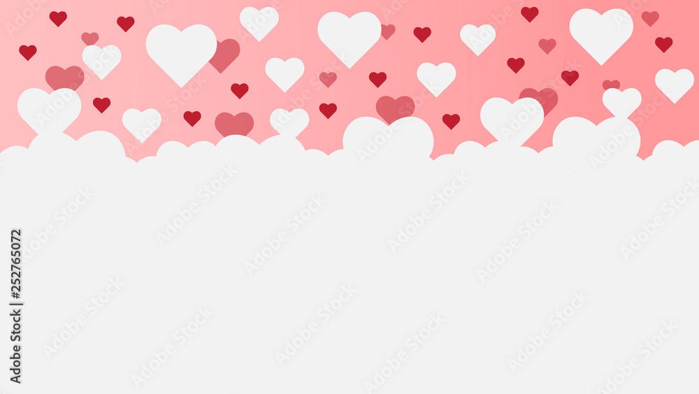 Valentine's Day Simple background design with lots of flying hearts. vector illustration. Valentine's Day Simple background design with lots of flying hearts. vector illustration.