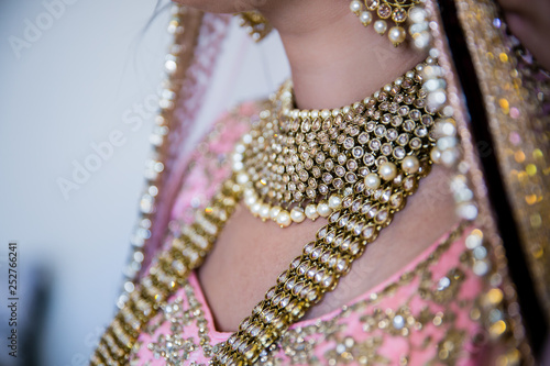 Indian bride's wearing her jewellery