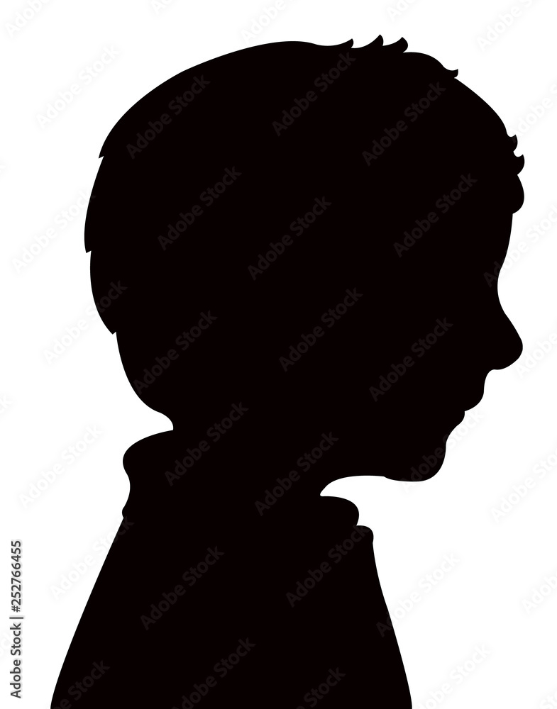 a boy head silhouette vector a boy head silhouette vector