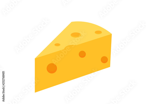 cheese vector illustration on white