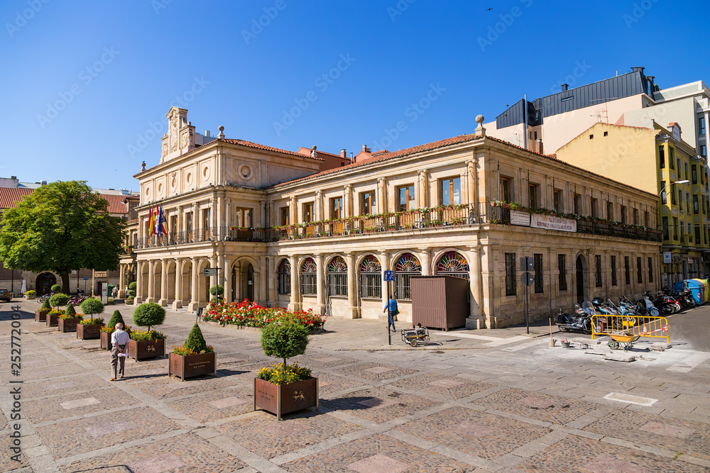Leon, Spain. Facade of City Hall