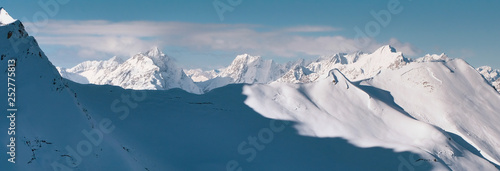 winter in Alps, Kaltenbach ski resort in Fuegen, Zillertal valley