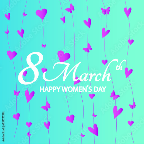8 march gift card. International women's day