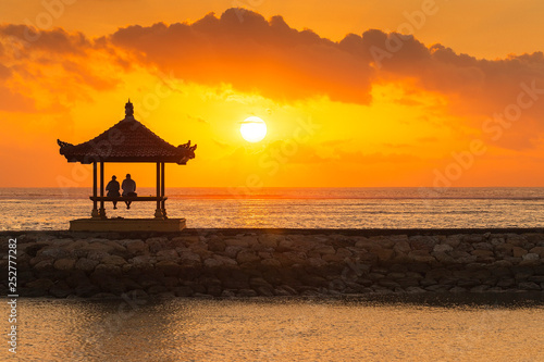 Karang Beach, Sanur, Bali, Indonesia with beautiful scenery.