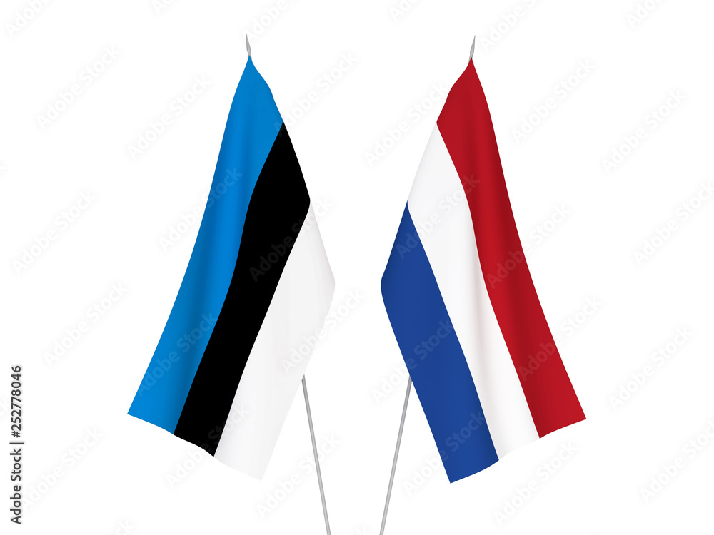 Netherlands and Estonia flags