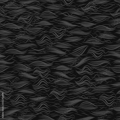 The texture of the black fur.