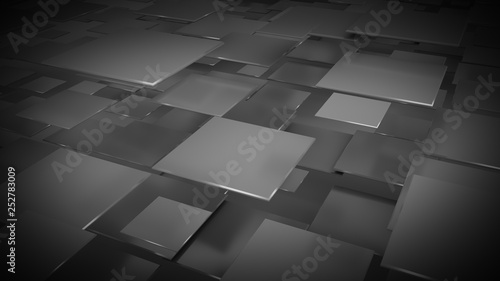 Layers of dark gray squares...