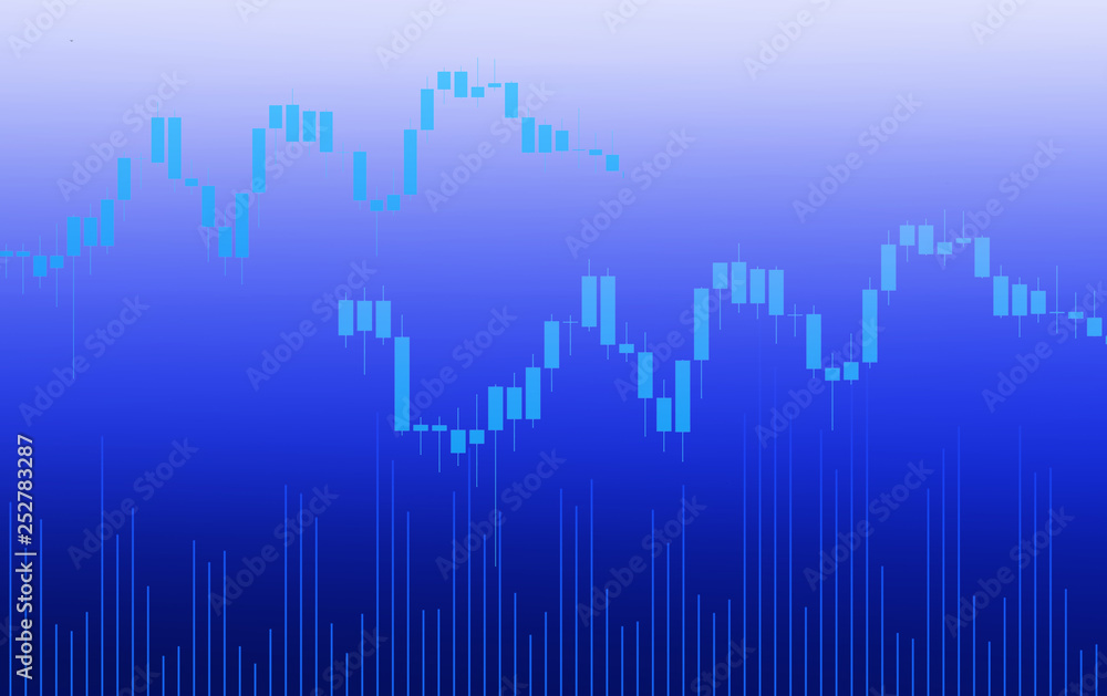Stock exchange market or forex trading graph analysis investment indicator