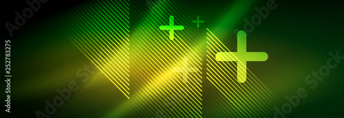 Abstract neon glowing light background. Dark background with lights. Abstract background with neon lights, night view.