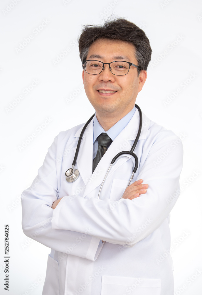 Asian Doctor smiling. isolated on white background. Asian Doctor smiling. isolated on white background.