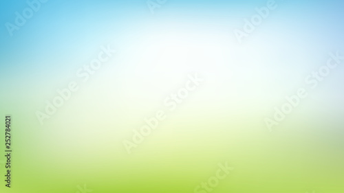 Abstract green and blue blurred gradient mesh background with light. Trendy colors. Modern nature backdrop. Ecology concept for your graphic design, banner or poster