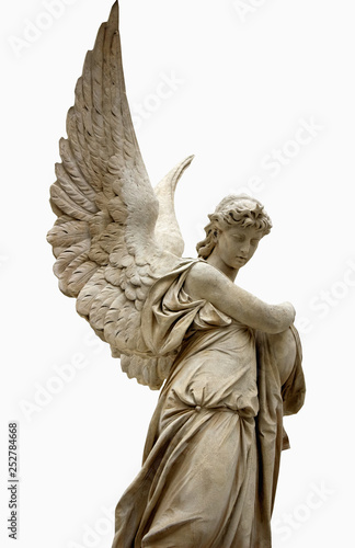 Konstfotografi Beautiful angel with big wings. Guardian Angel. Angel savior