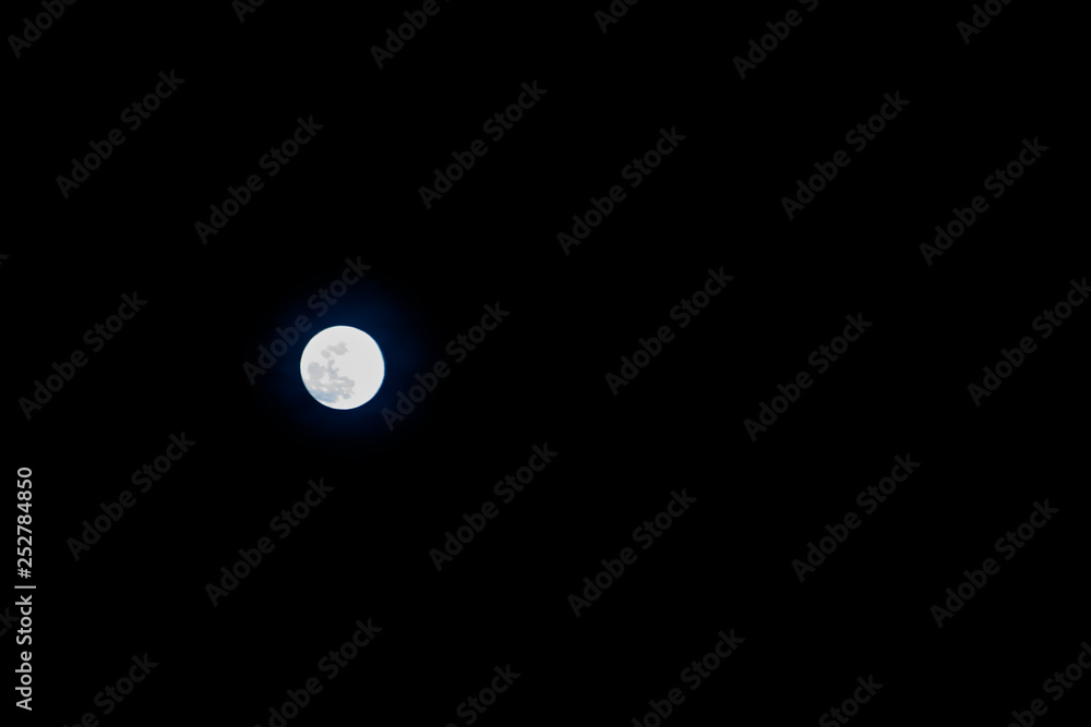 full moon on landscape . full moon on landscape .