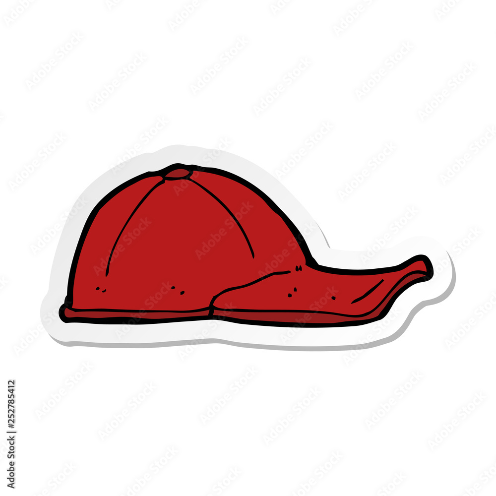 Fototapeta premium sticker of a cartoon cap