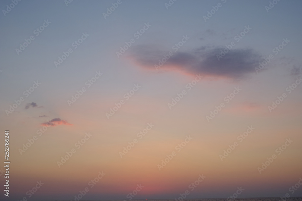 Vanilla sky with clouds in the tropics evening time Vanilla sky with clouds in the tropics evening time