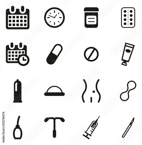 Contraception Methods Icons