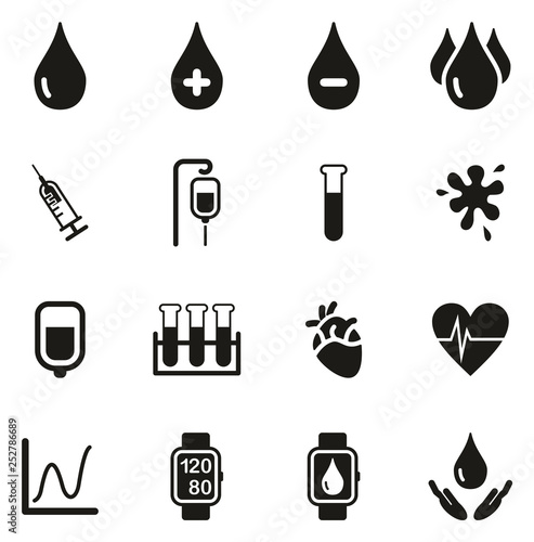Blood or Blood Pressure Icons