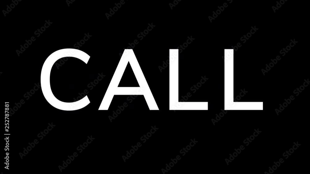 From the Glitch effect arises text CALL. Then the TV turns off. Alpha channel Premultiplied - Matted with color black From the Glitch effect arises text CALL. Then the TV turns off. Alpha channel Premultiplied - Matted with color black