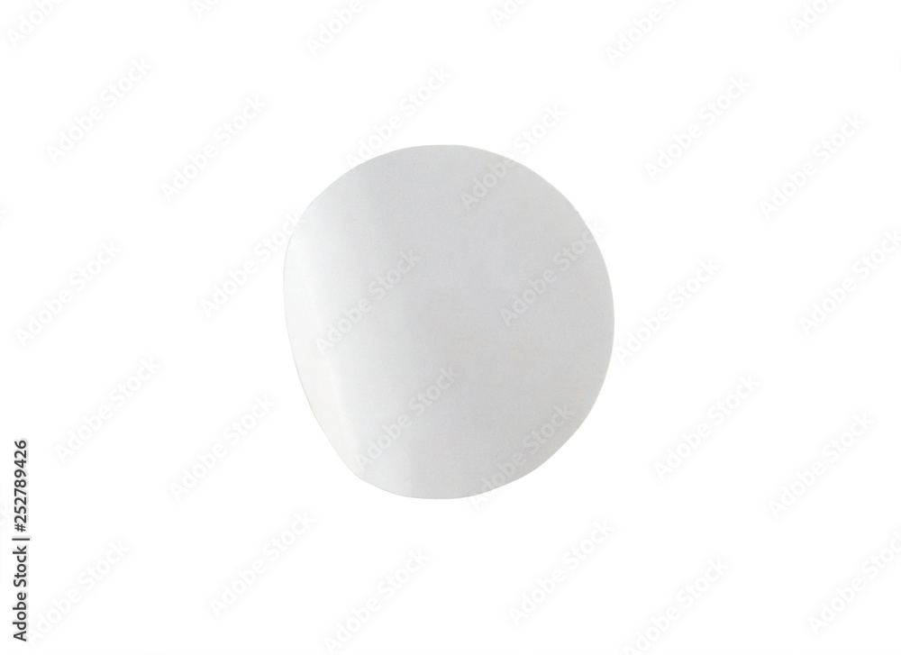 Blank white circle paper sticker label isolated on white background with clipping path Blank white circle paper sticker label isolated on white background with clipping path