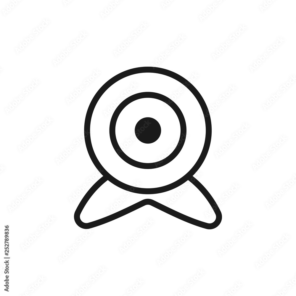 Webcam icon design template vector isolated Webcam icon design template vector isolated