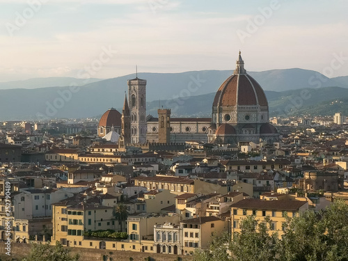 duomo in florence from piazzale michelangelo in italy