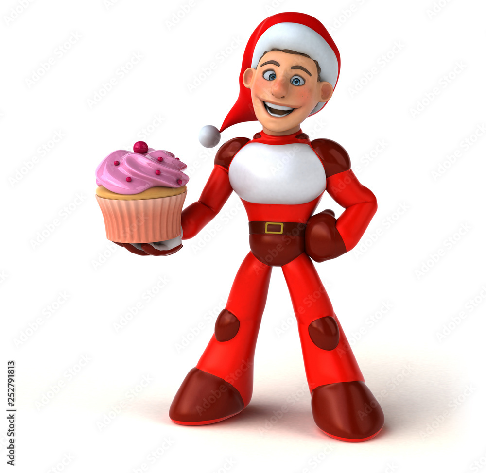 Fun Super Santa Claus - 3D Illustration Fun Super Santa Claus - 3D Illustration