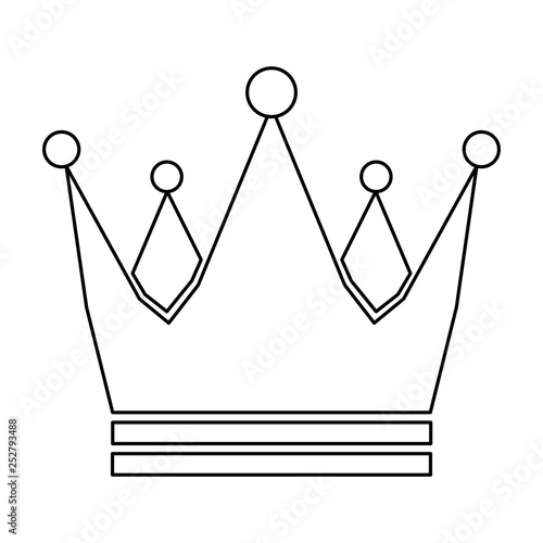 Crown Royal Imperial icon schematic from black lines on white background. Vector illustration.