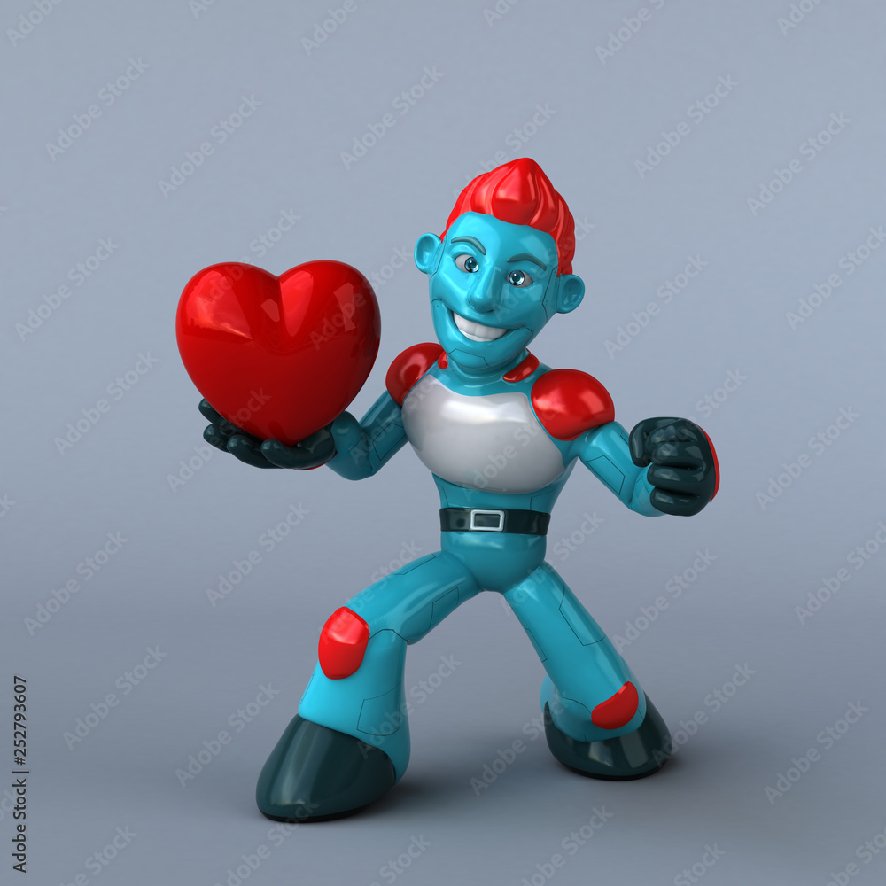 Red Robot - 3D Illustration Red Robot - 3D Illustration