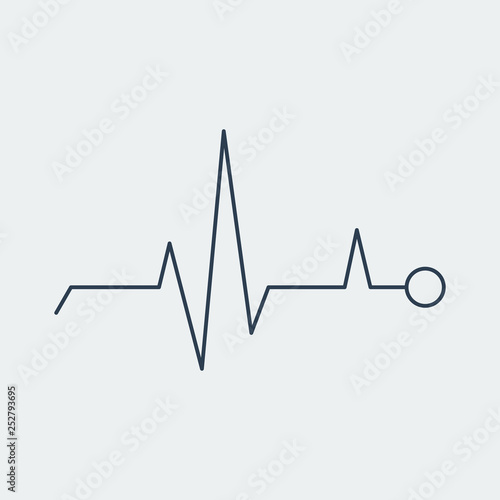 Pulse Icon. Heartbeat sign.Vector Illustration