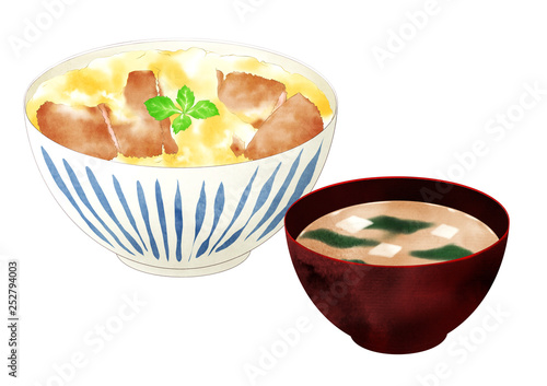 カツ丼味噌汁 Stock イラスト Adobe Stock