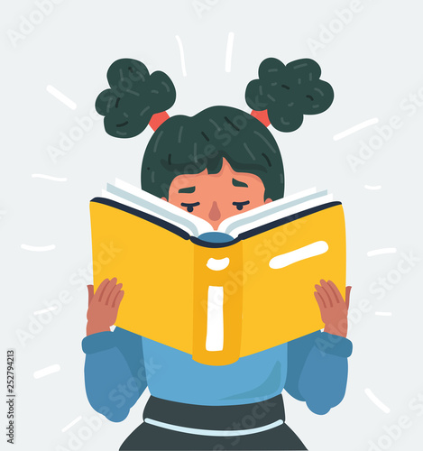 Girl reading book