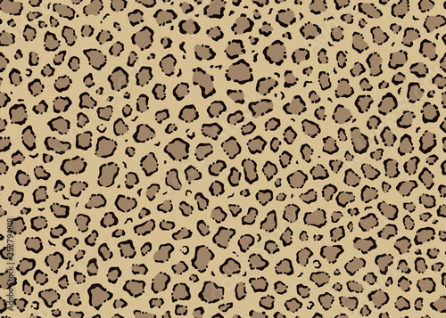 Seamless Leopard pattern design, vector illustration background. Fur animal skin design illustration for web, fashion, textile, print, and surface design