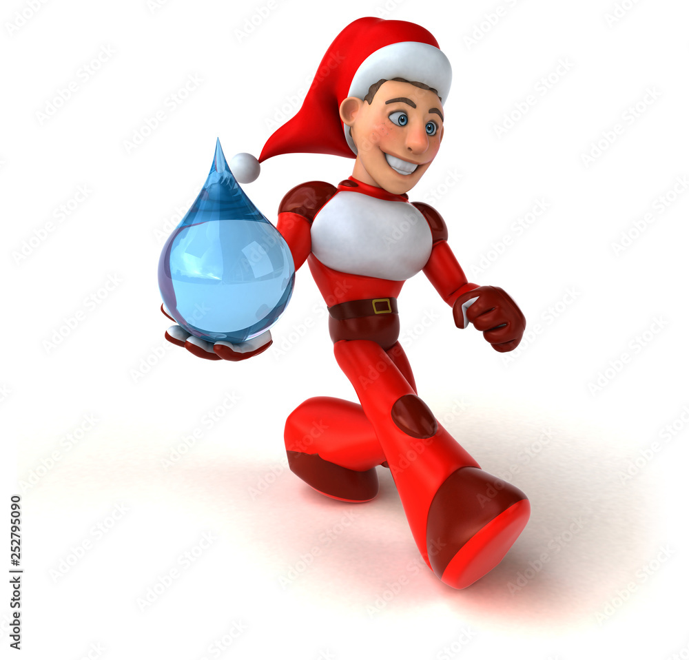 Fun Super Santa Claus - 3D Illustration Fun Super Santa Claus - 3D Illustration