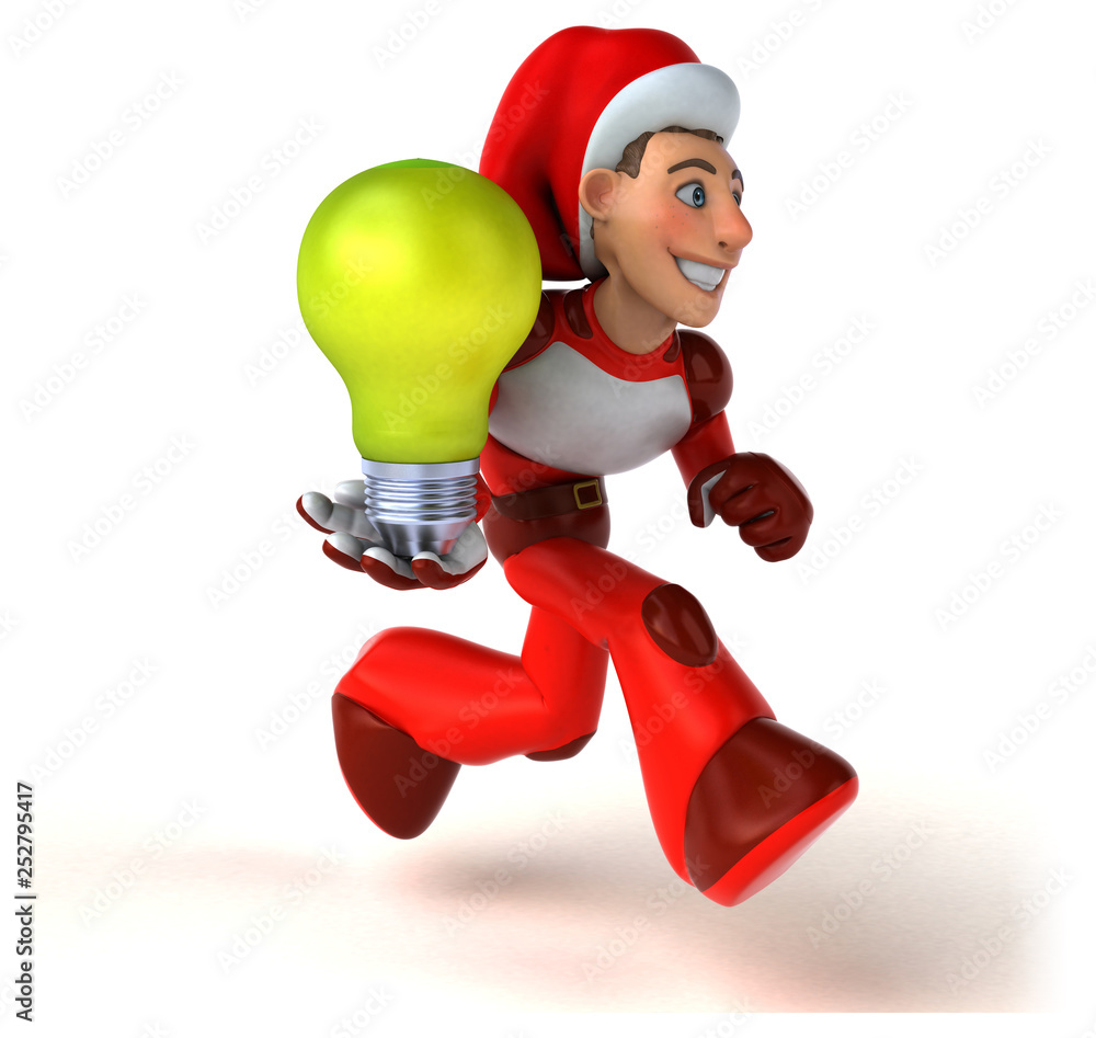 Fun Super Santa Claus - 3D Illustration Fun Super Santa Claus - 3D Illustration