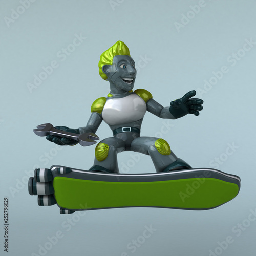 Green Robot - 3D Illustration