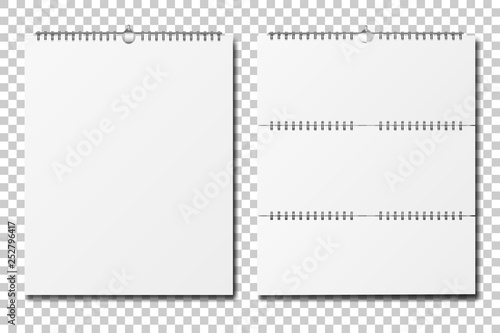 Set of blank design calendar templates.